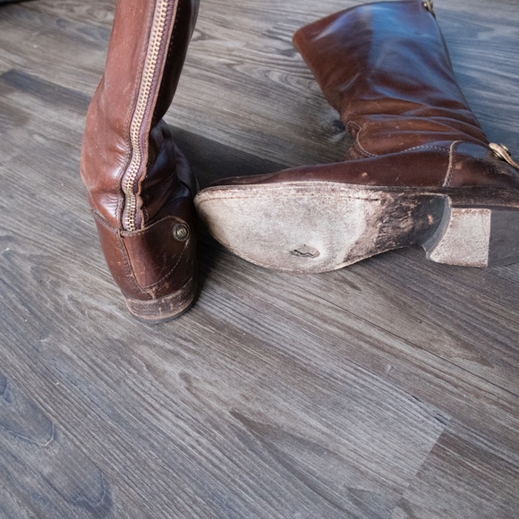 Frye Melissa Button Back Boots Brown size 7 - Picture 5 of 8